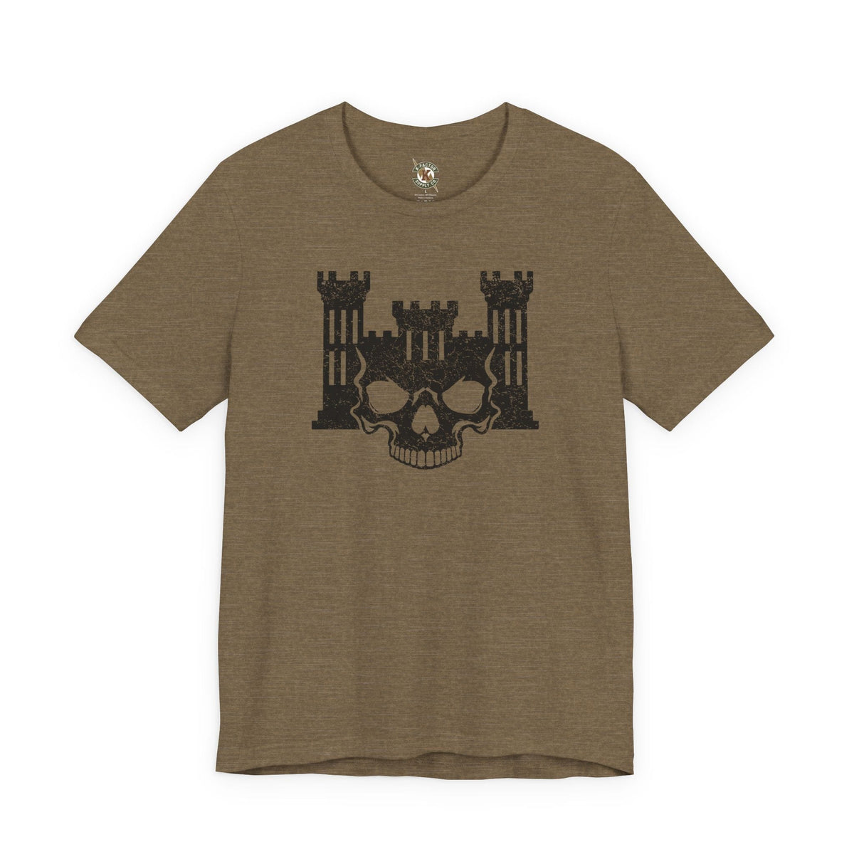 K-Factor Supply Co 12B Skull Castle Mk 1 T-Shirt Heather Olive / S