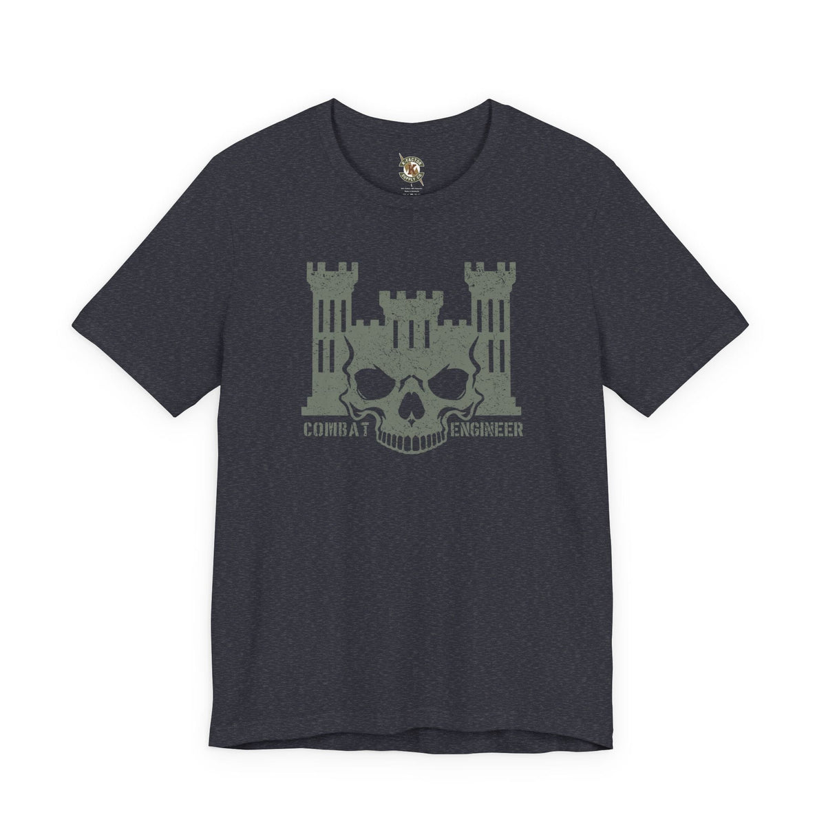 K-Factor Supply Co 12B Skull Castle Mk 2 T-Shirt Heather Navy / S