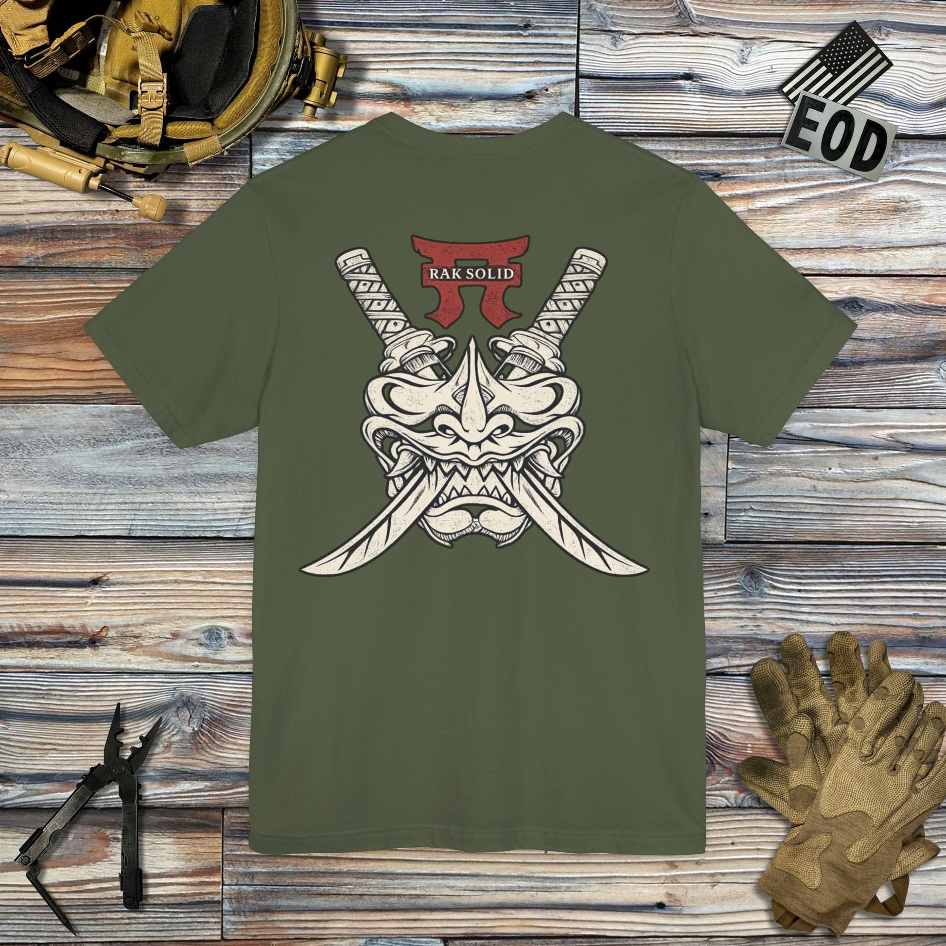 K-Factor Supply Co 21 EN BN Rak Solid (Back Print) T-Shirt