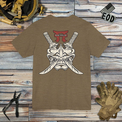 K-Factor Supply Co 21 EN BN Rak Solid (Back Print) T-Shirt Heather Olive / S
