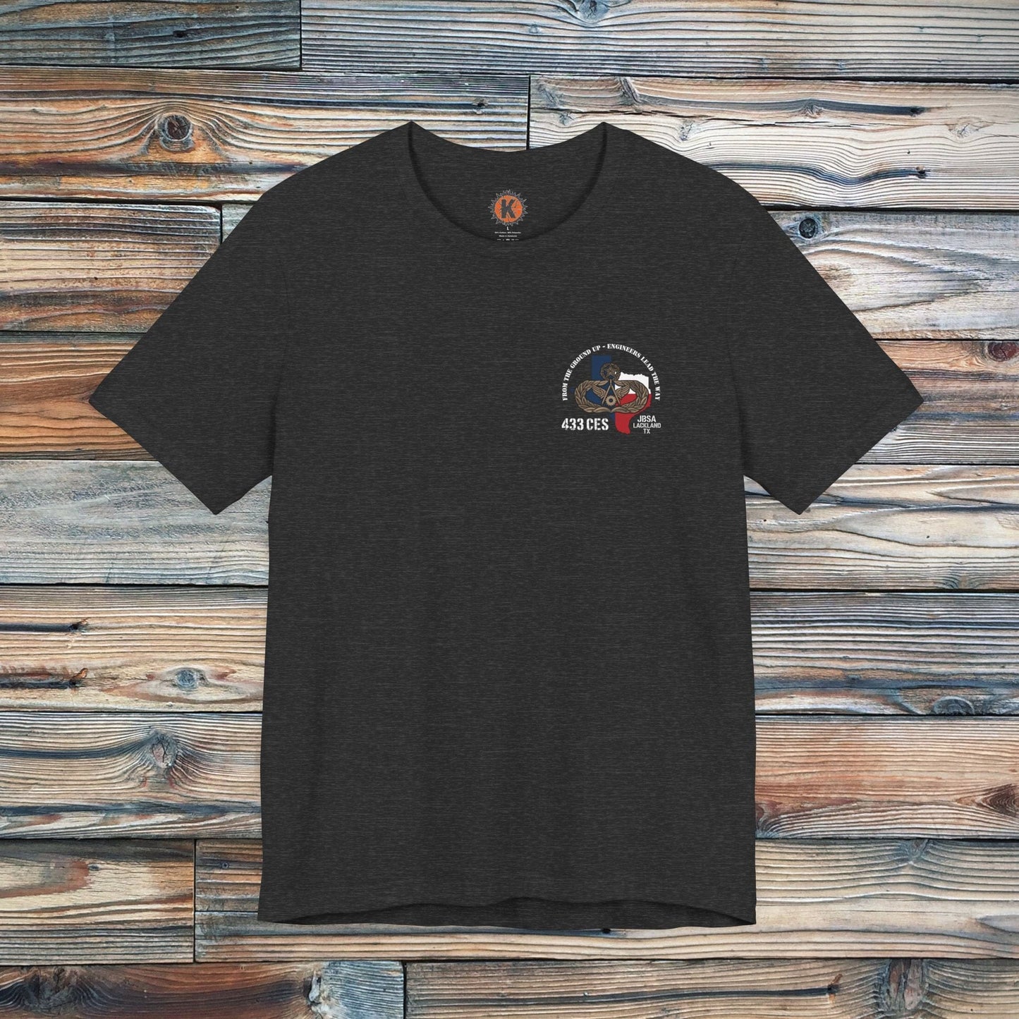 K-Factor Supply Co 433 CES “Engineer” T-Shirt Dark Grey Heather / S