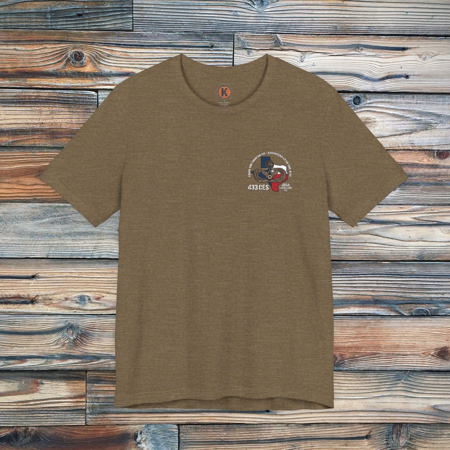 K-Factor Supply Co 433 CES “Strictly Business” T-Shirt Heather Olive / S