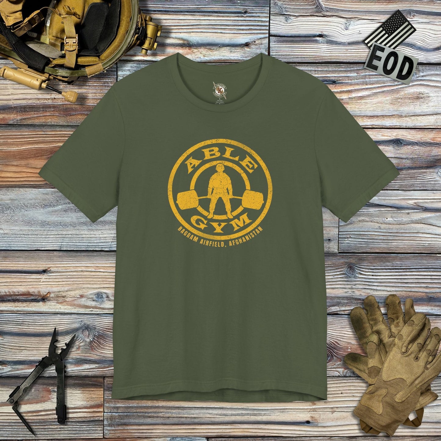 K-Factor Supply Co Able Gym T-Shirt Military Green / S