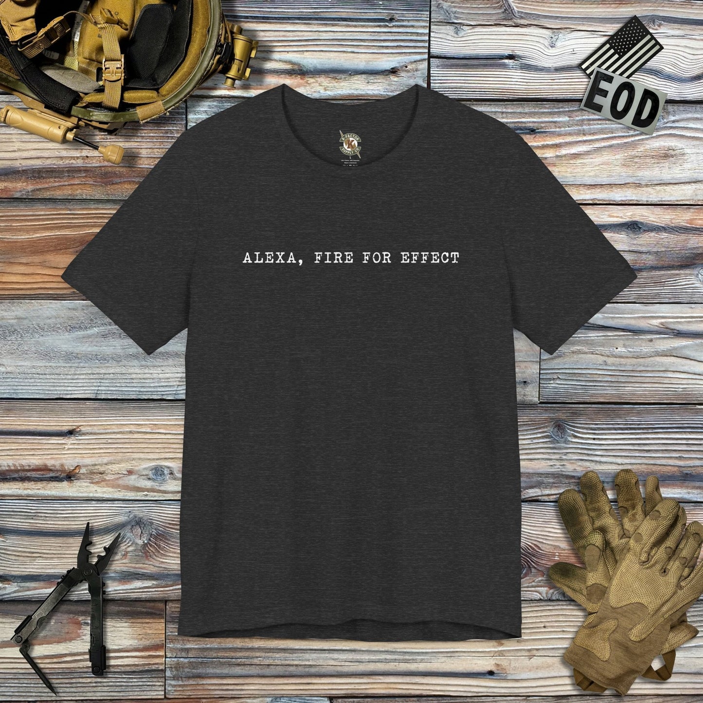 K-Factor Supply Co Alexa Mk 1 Mod 1 T-Shirt Dark Grey Heather / S