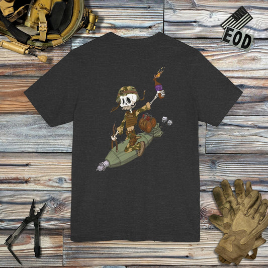 K-Factor Supply Co All the Way Down (Back Print) T-Shirt Dark Grey Heather / S