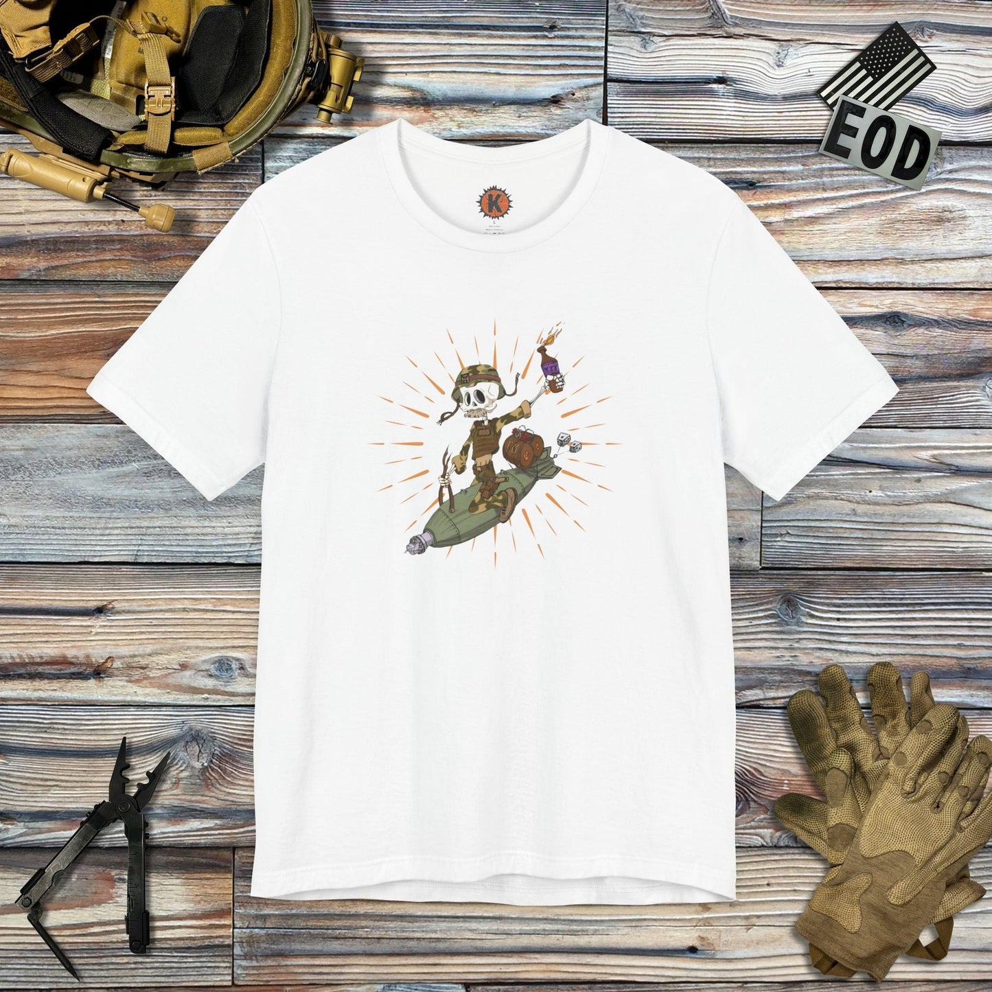 K-Factor Supply Co All the Way Down T-Shirt White / S