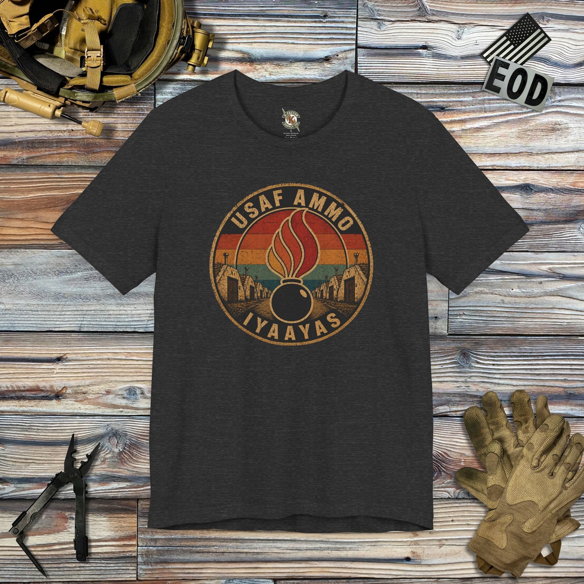 K-Factor Supply Co Ammo Icon Mk 2 T-Shirt Dark Grey Heather / S