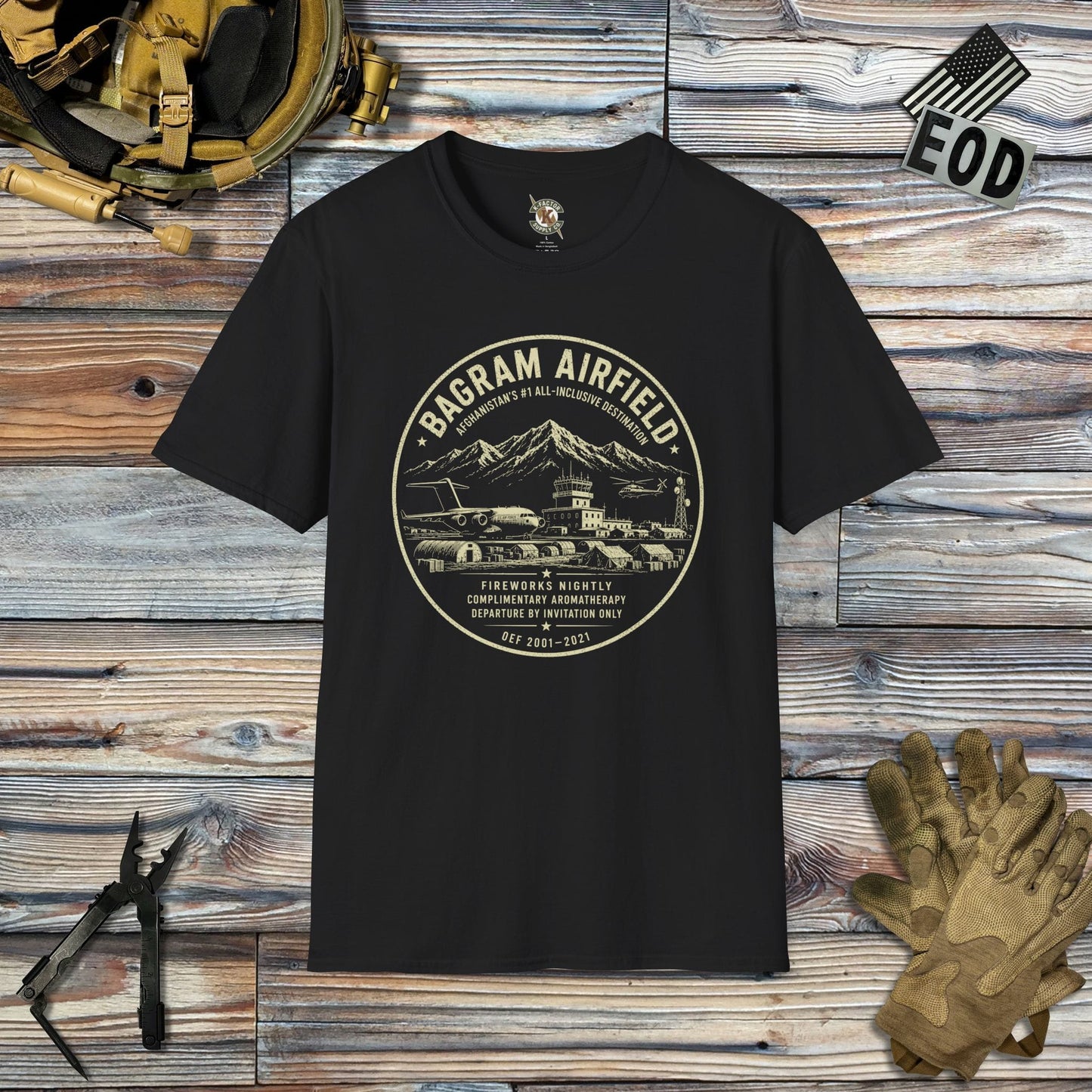 K-Factor Supply Co Bagram All-Inclusive (B+T) T-Shirt Black / 2XL