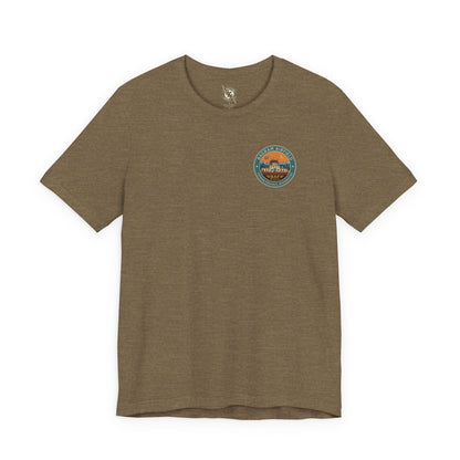 K-Factor Supply Co Bagram Travel (Back Print) T-Shirt Heather Olive / S