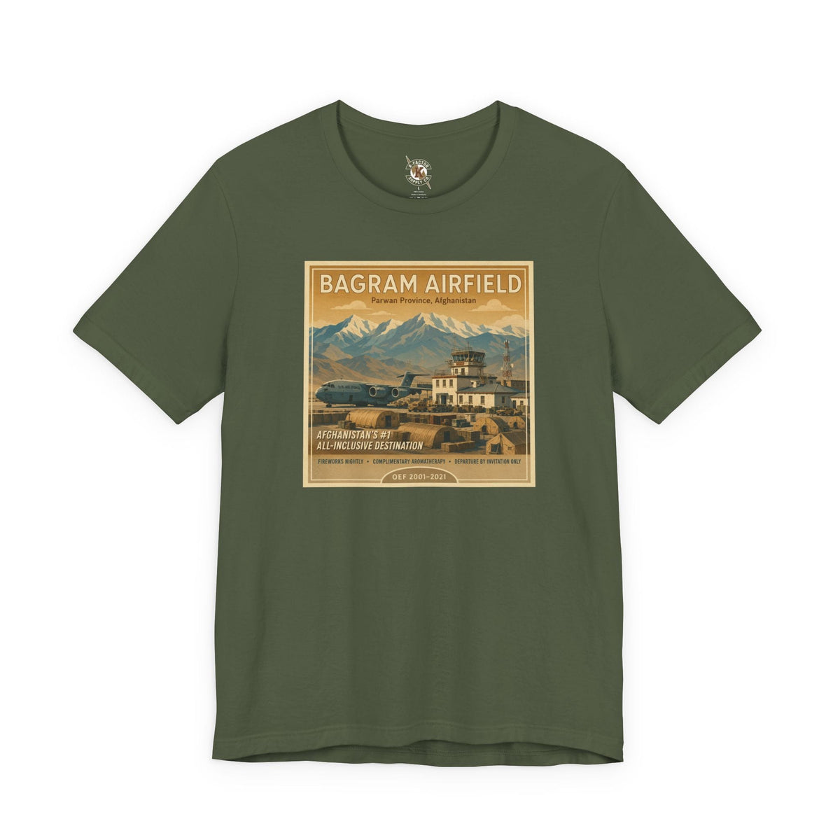 K-Factor Supply Co Bagram Travel T-Shirt Military Green / S