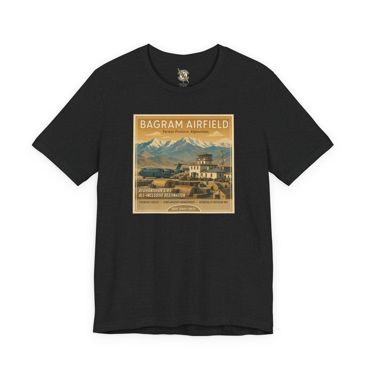 K-Factor Supply Co Bagram Travel T-Shirt Solid Black Blend / S