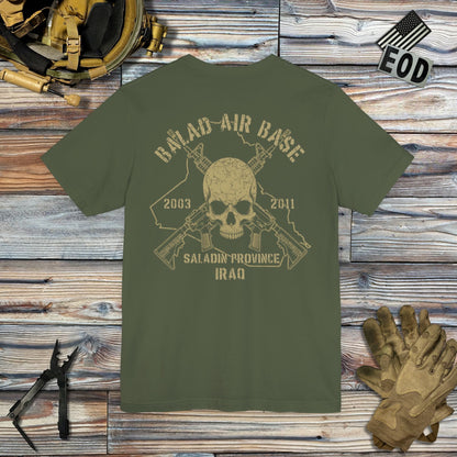 K-Factor Supply Co Balad AB - Skull & Carbines (Back Print) T-Shirt Military Green / S