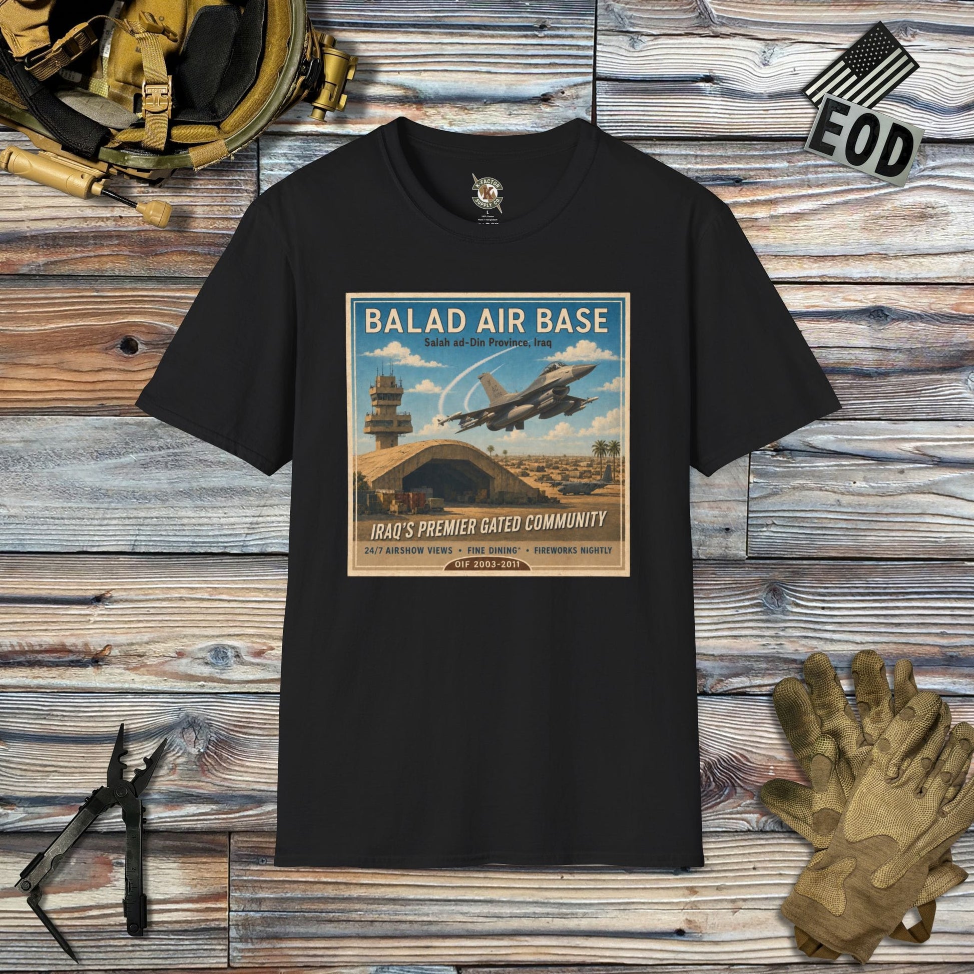K-Factor Supply Co Balad AB Travel (B+T) T-Shirt Black / 2XL