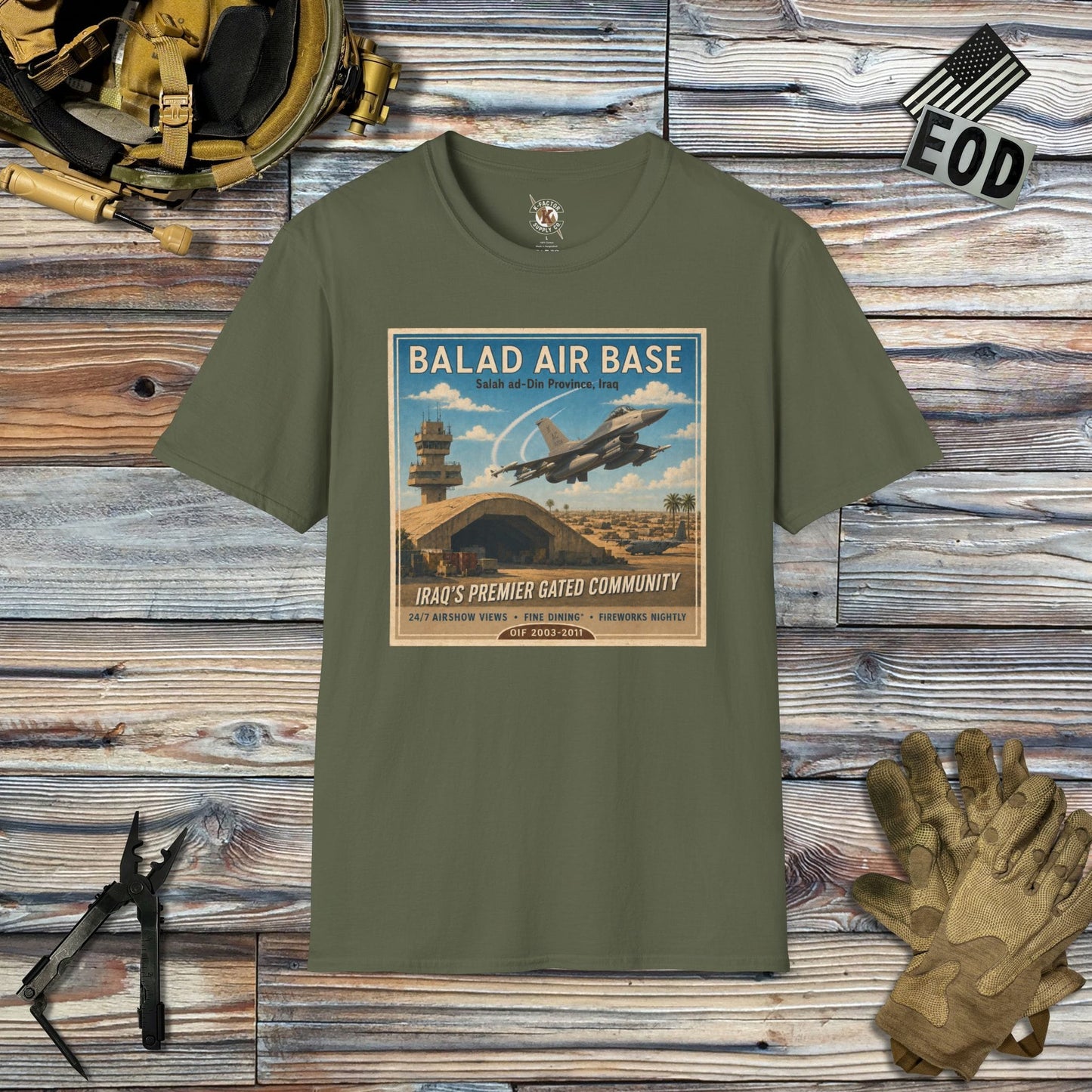 K-Factor Supply Co Balad AB Travel (B+T) T-Shirt Military Green / 2XL