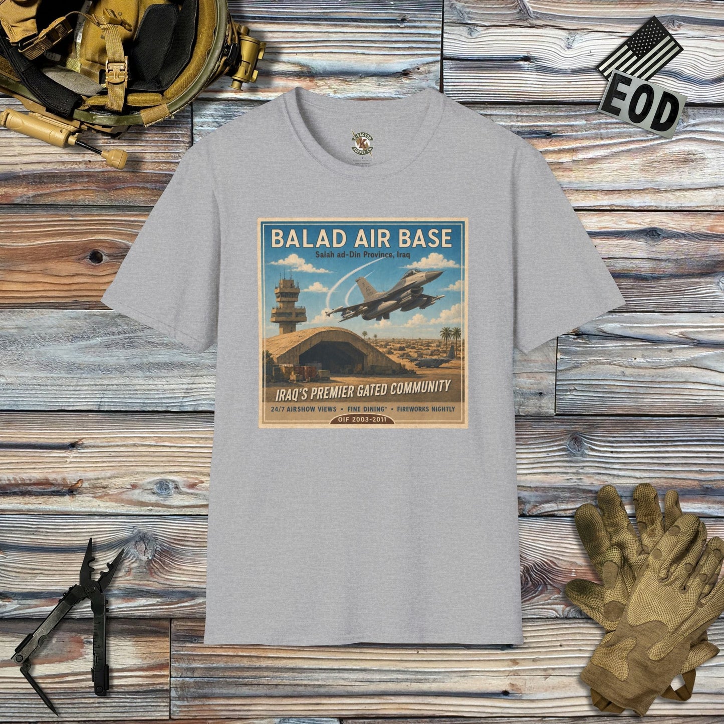 K-Factor Supply Co Balad AB Travel (B+T) T-Shirt Sport Grey / 2XL