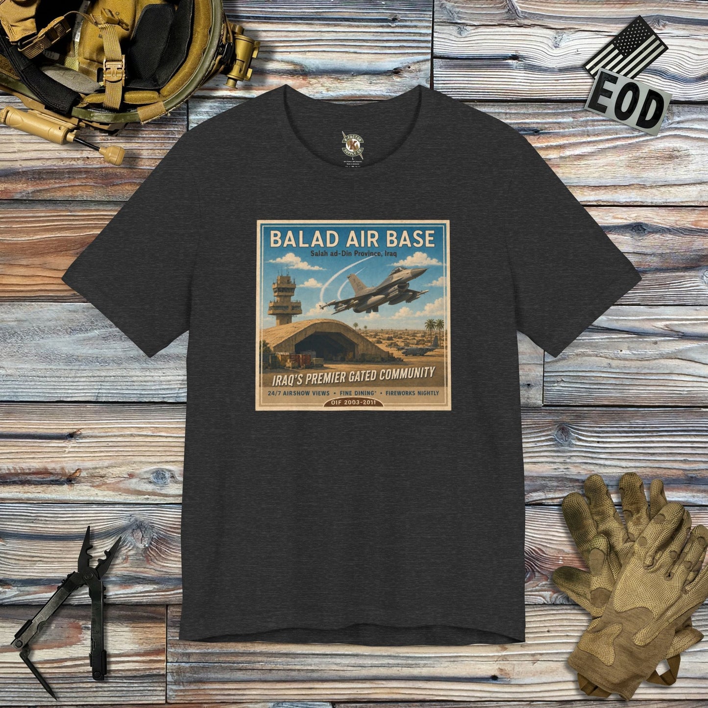 K-Factor Supply Co Balad AB Travel T-Shirt Dark Grey Heather / S
