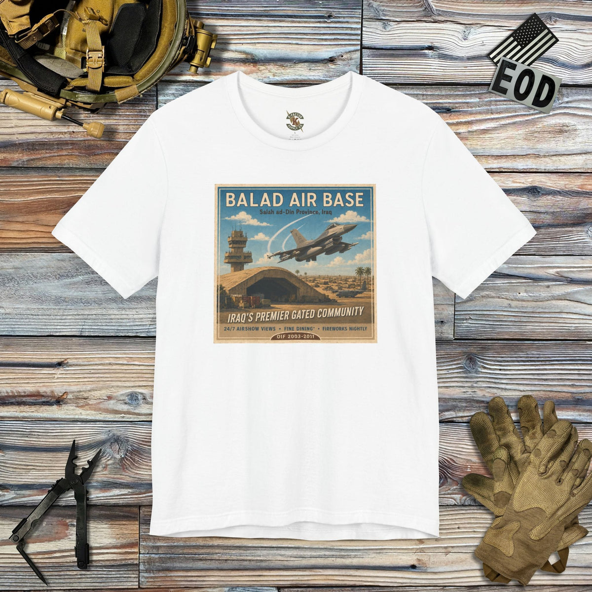 K-Factor Supply Co Balad AB Travel T-Shirt White / S