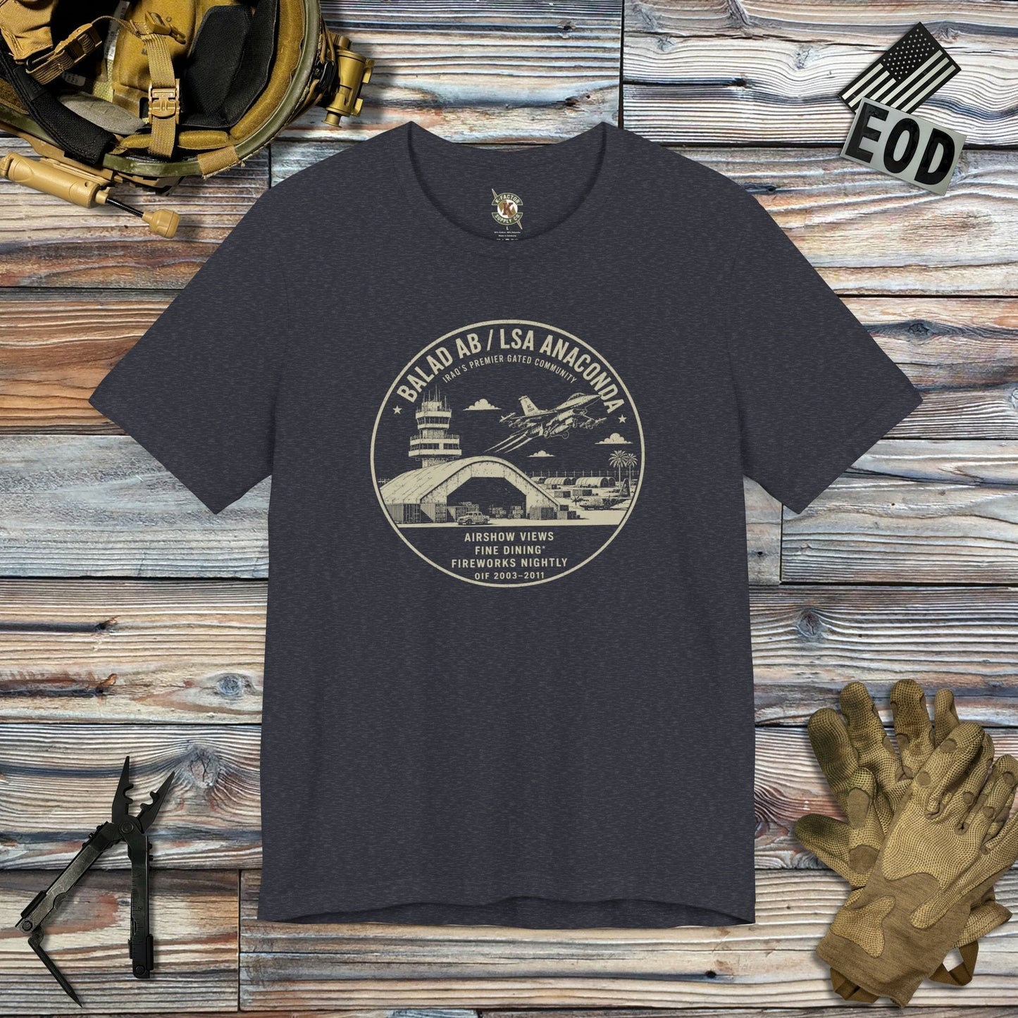 K-Factor Supply Co Balad LSAA Gated Community T-Shirt Heather Navy / S