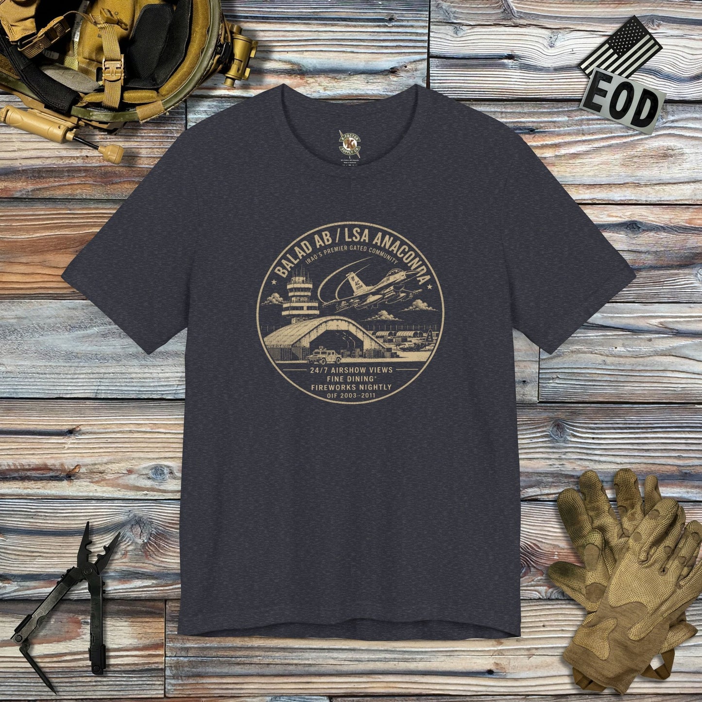 K-Factor Supply Co Balad LSAA Gated Community T-Shirt Heather Navy / S