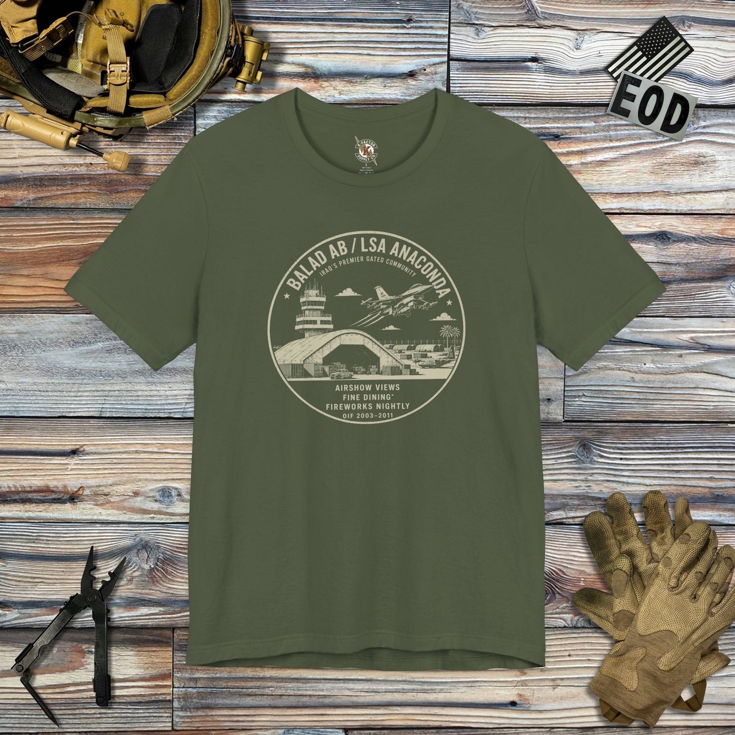 K-Factor Supply Co Balad LSAA Gated Community T-Shirt Military Green / S