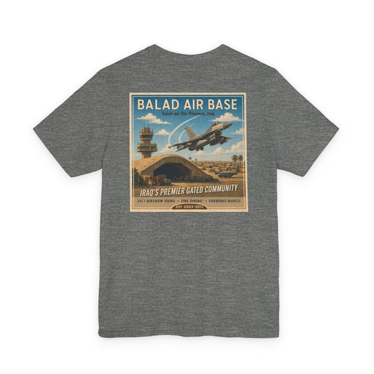 K-Factor Supply Co Balad Travel (Back Print) T-Shirt Deep Heather / S