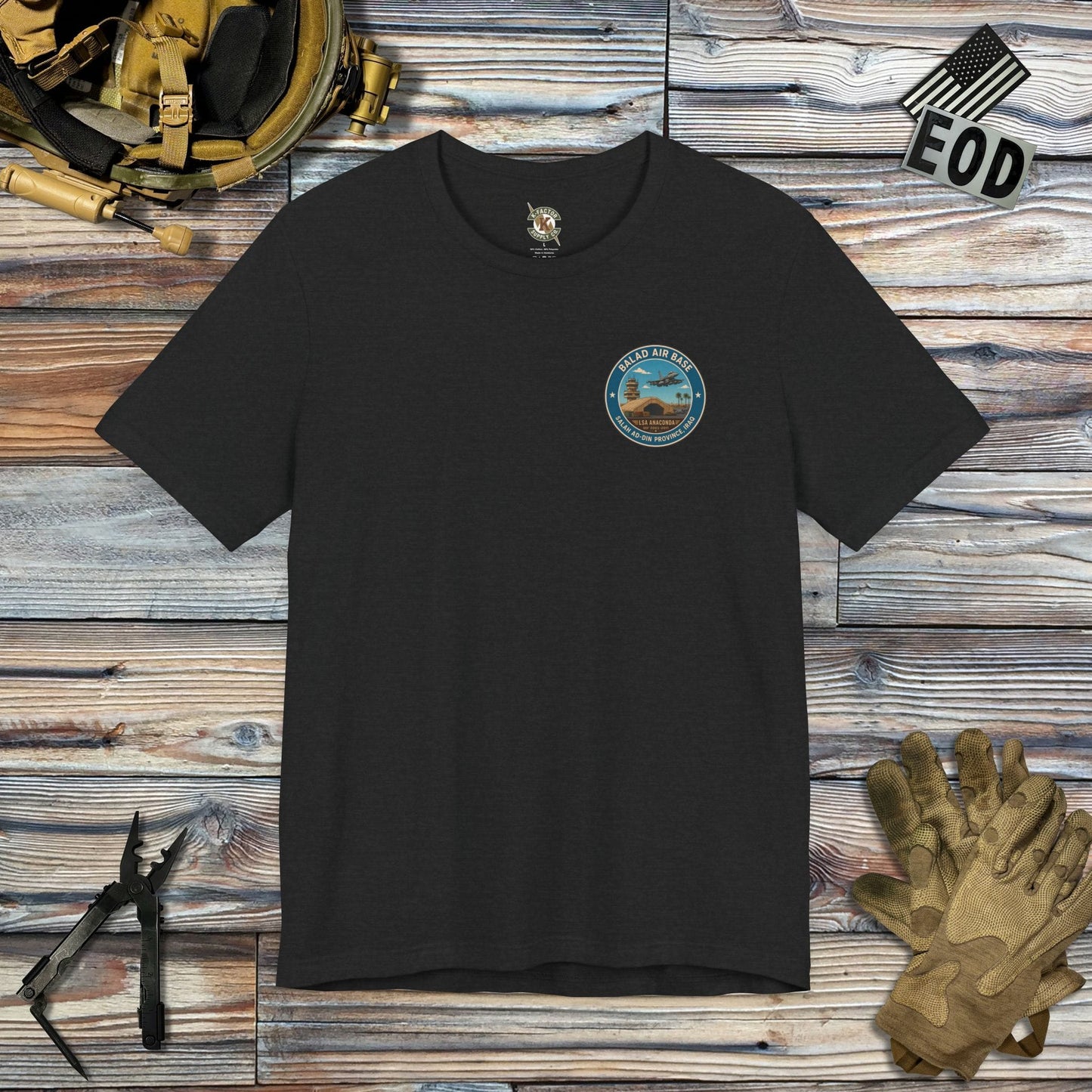 K-Factor Supply Co Balad Travel (Back Print) T-Shirt Solid Black Blend / S