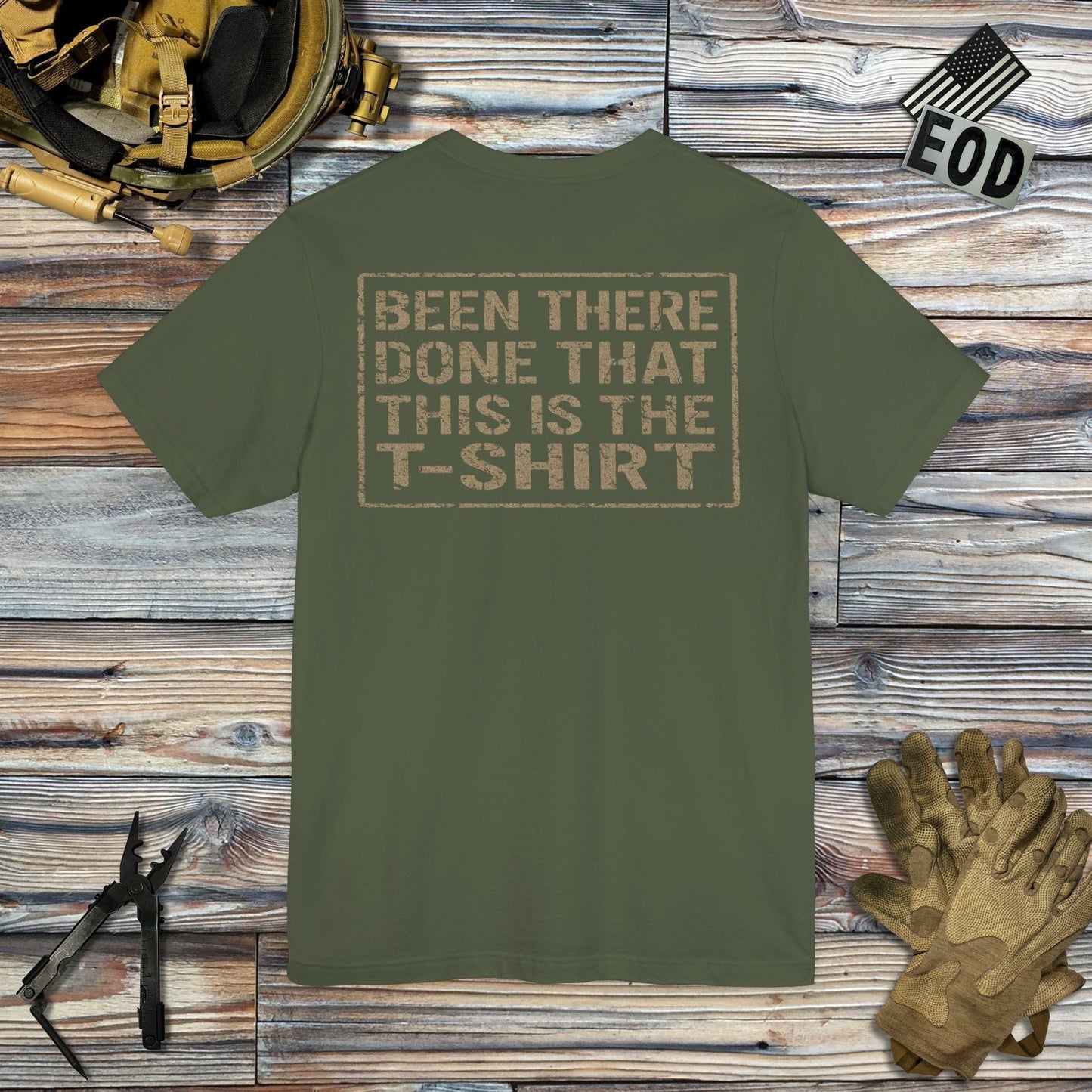 K-Factor Supply Co Been There Done That (Back Print) T-Shirt Military Green / S