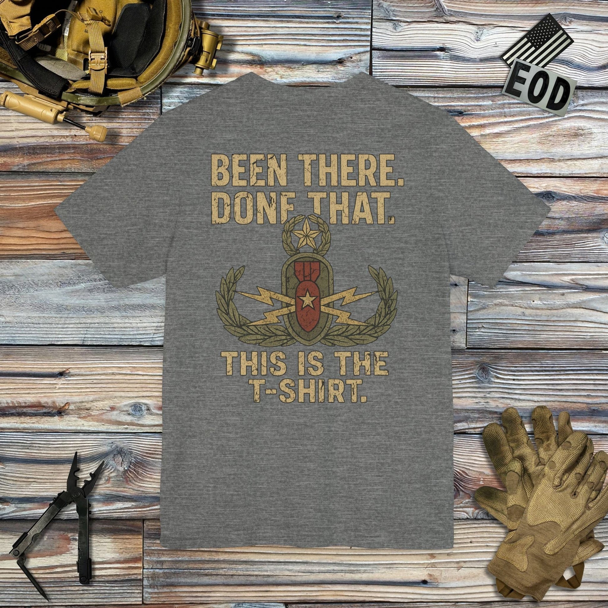 K-Factor Supply Co Been There Done That Crab (Back Print) T-Shirt Deep Heather / S