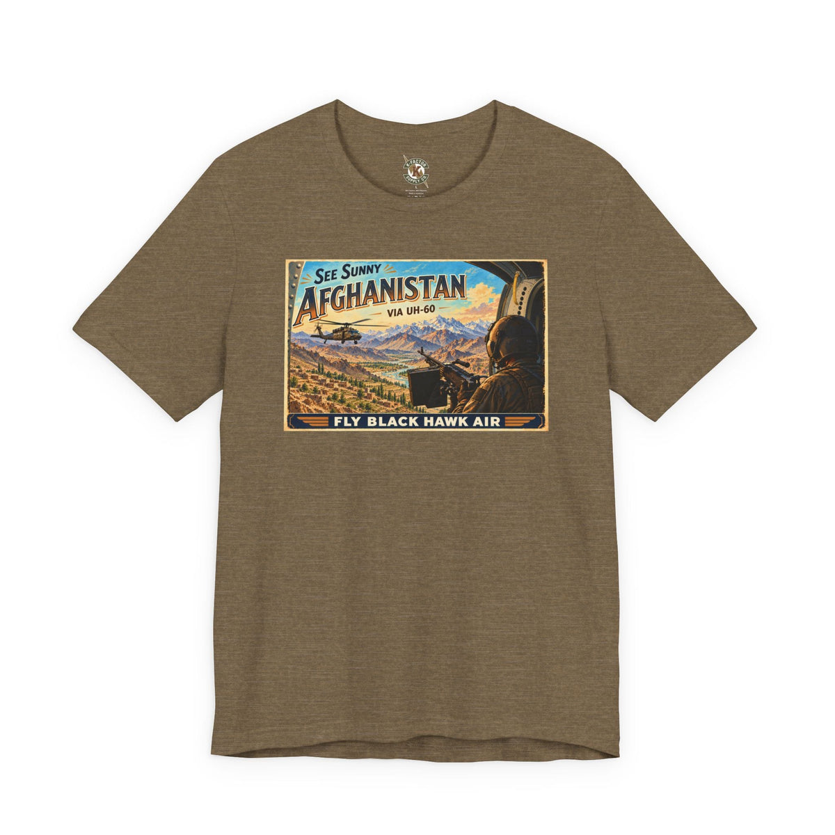 K-Factor Supply Co Black Hawk Air - Afghanistan T-Shirt Heather Olive / S