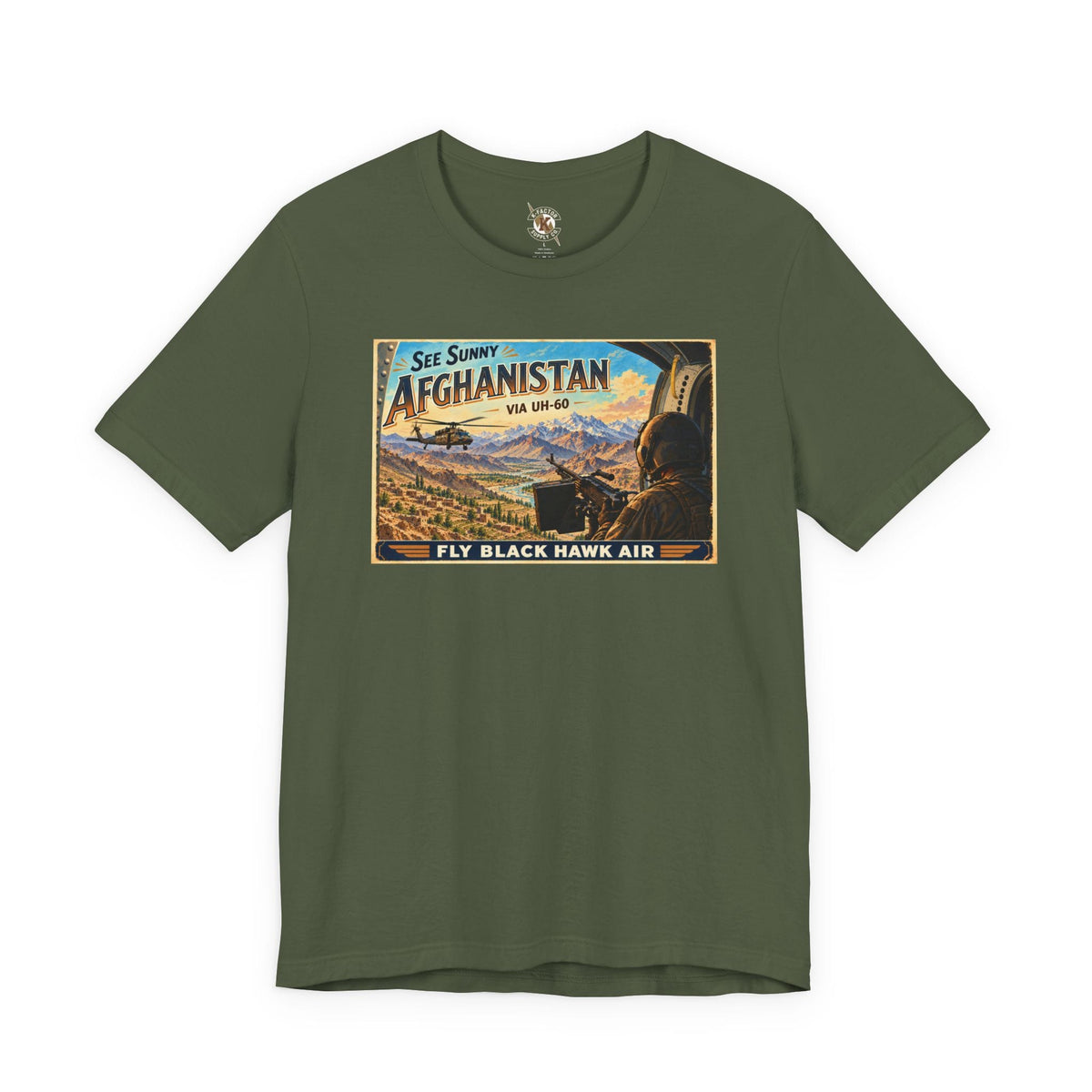 K-Factor Supply Co Black Hawk Air - Afghanistan T-Shirt Military Green / S