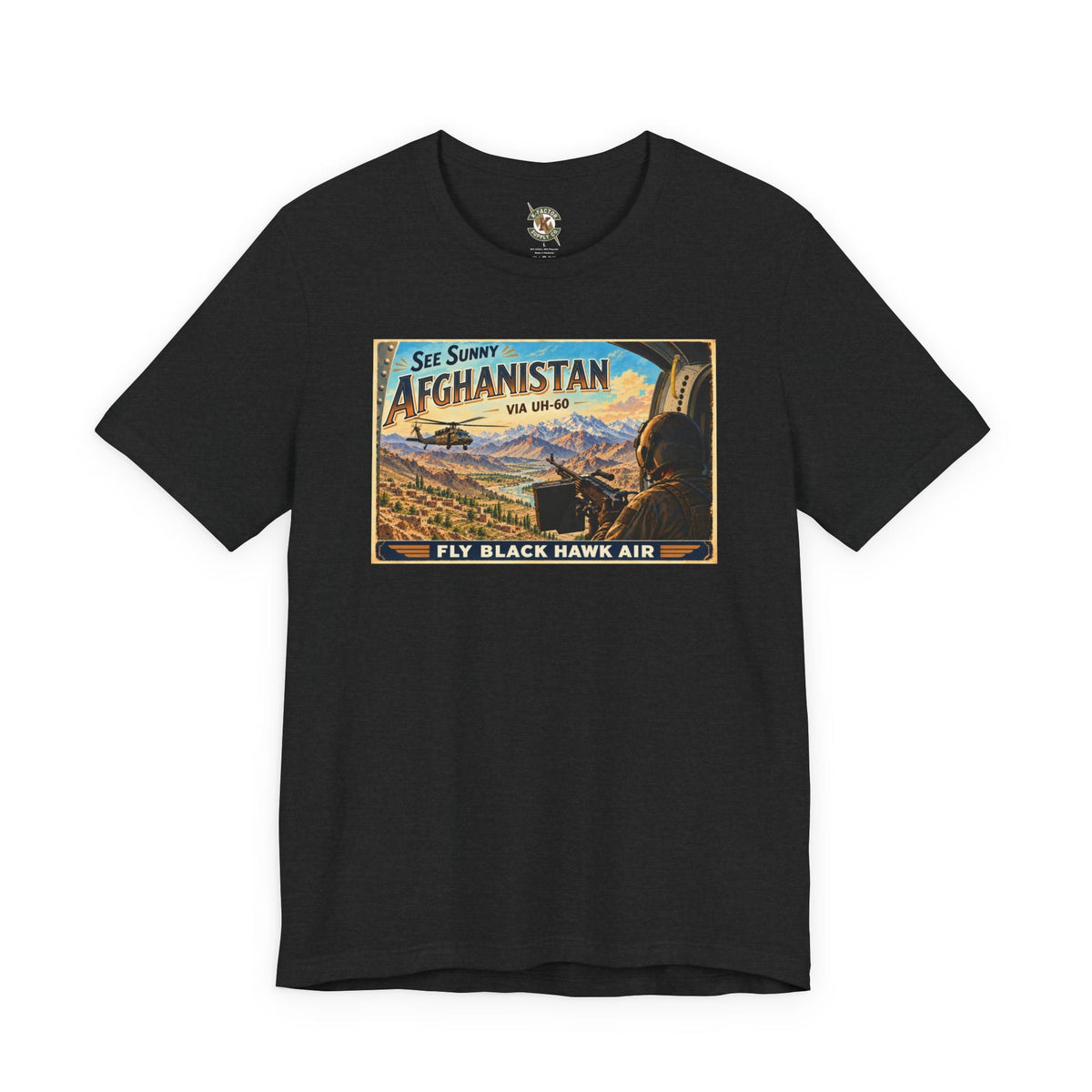 K-Factor Supply Co Black Hawk Air - Afghanistan T-Shirt Solid Black Blend / S