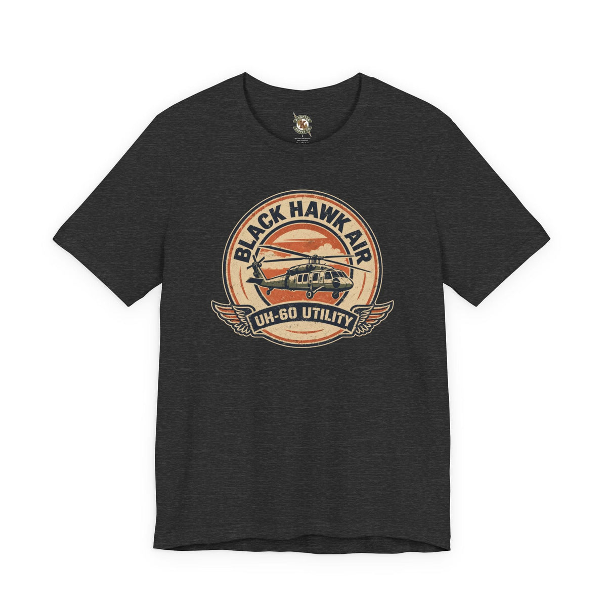 K-Factor Supply Co Black Hawk Air Icon T-Shirt Dark Grey Heather / S