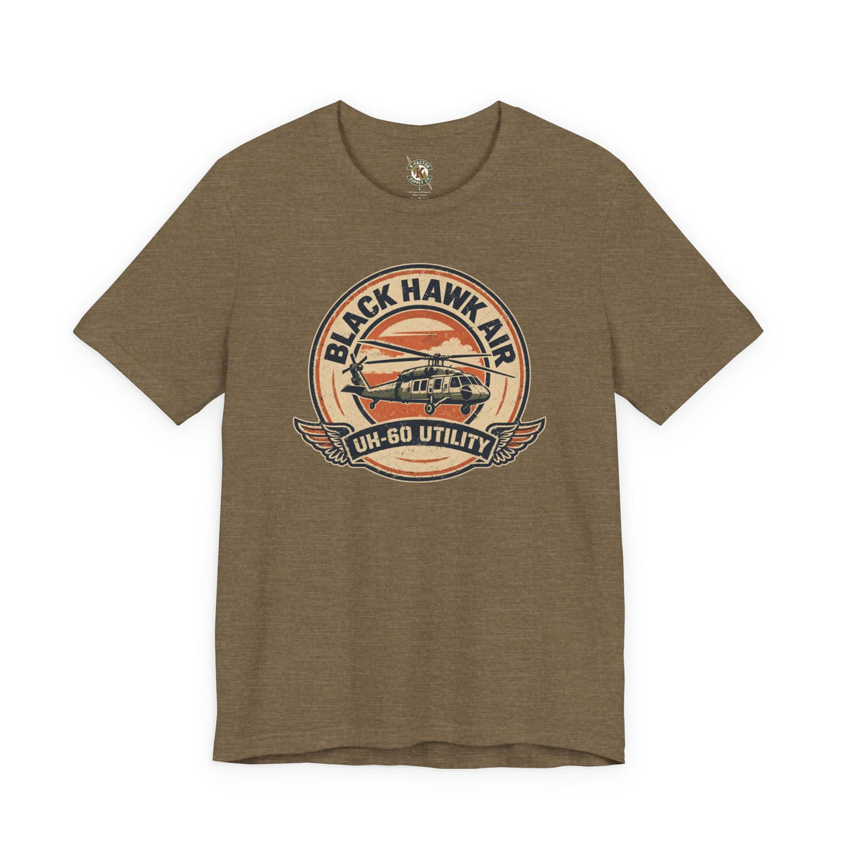 K-Factor Supply Co Black Hawk Air Icon T-Shirt Heather Olive / S