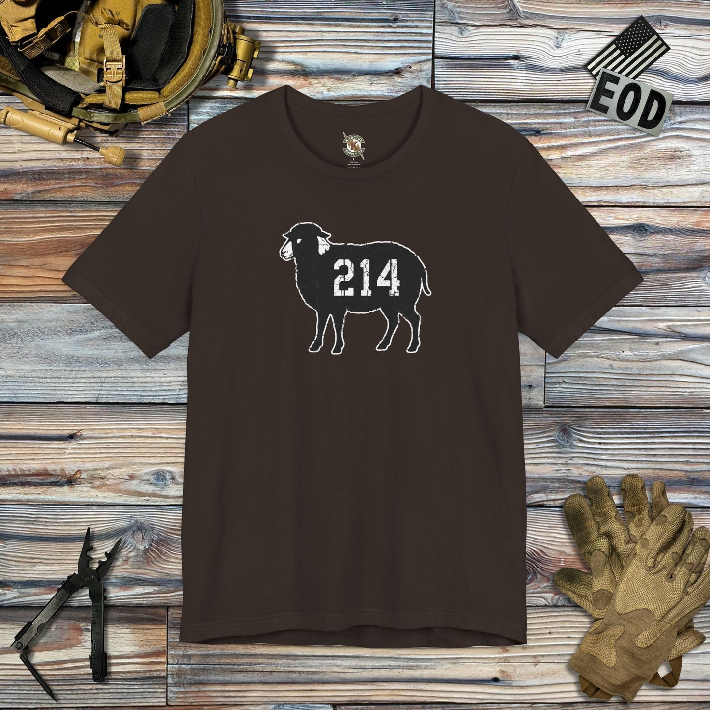 K-Factor Supply Co Black Sheep (Distressed) T-Shirt Brown / S
