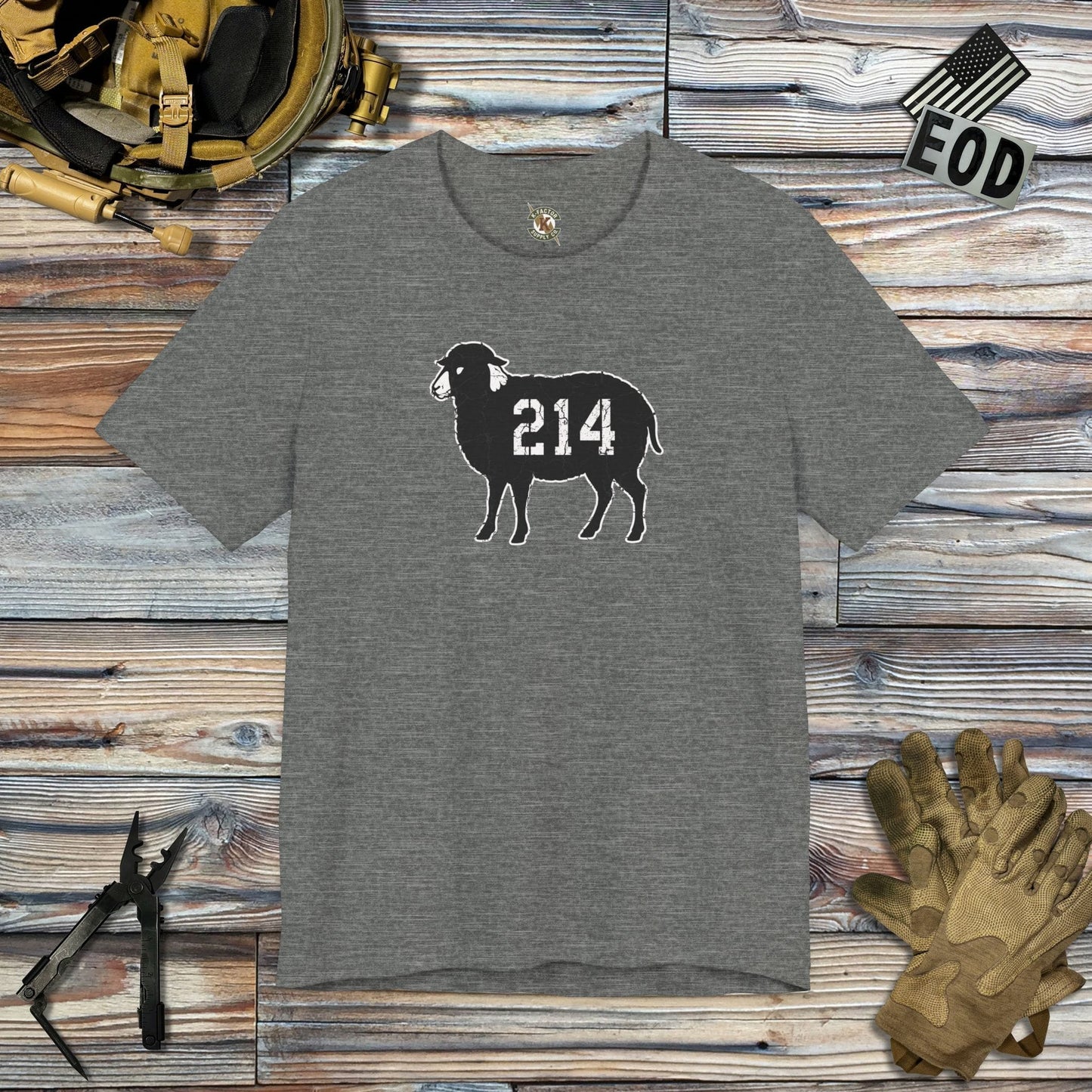 K-Factor Supply Co Black Sheep (Distressed) T-Shirt Deep Heather / S