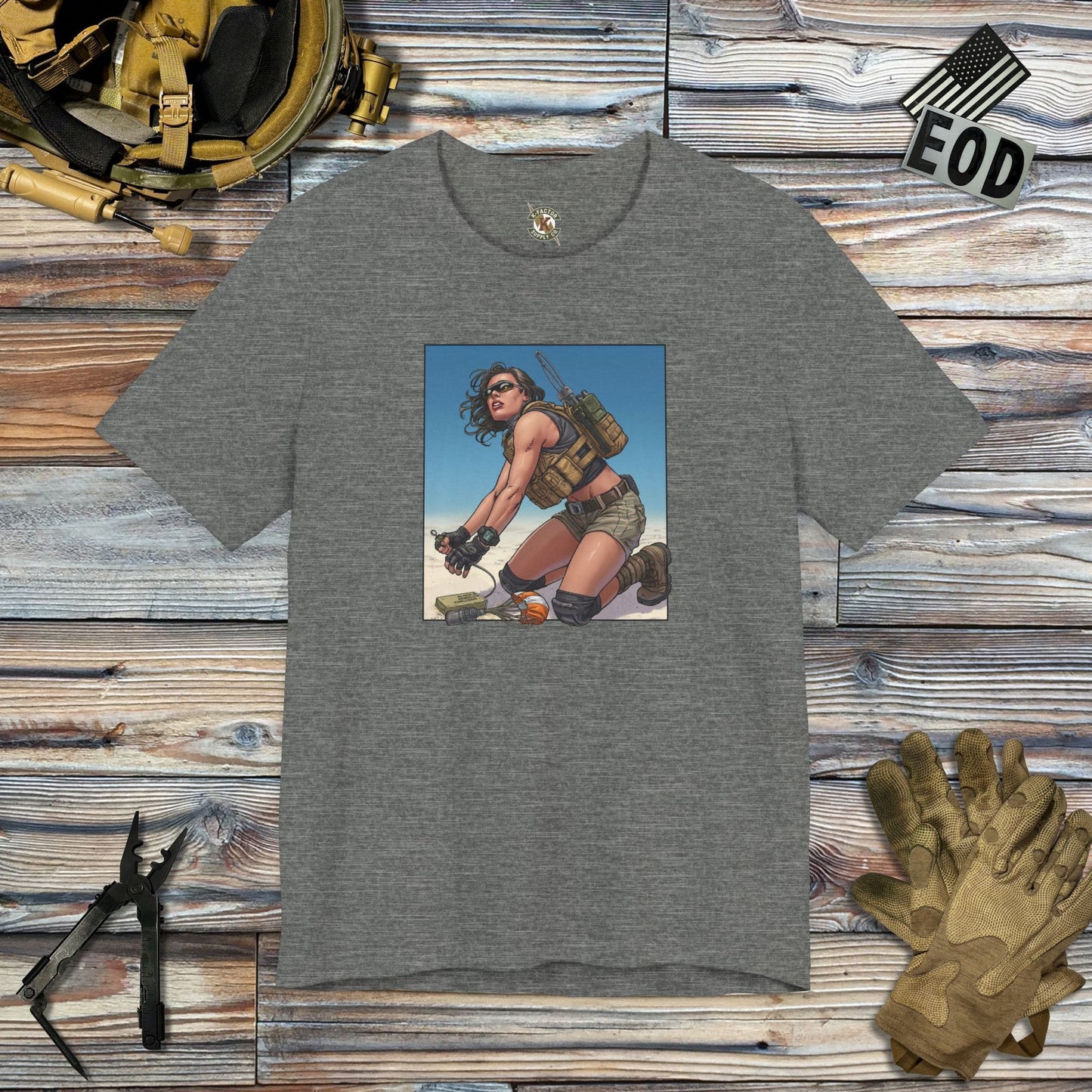 K-Factor Supply Co Blow 'n' Go T-Shirt Deep Heather / S