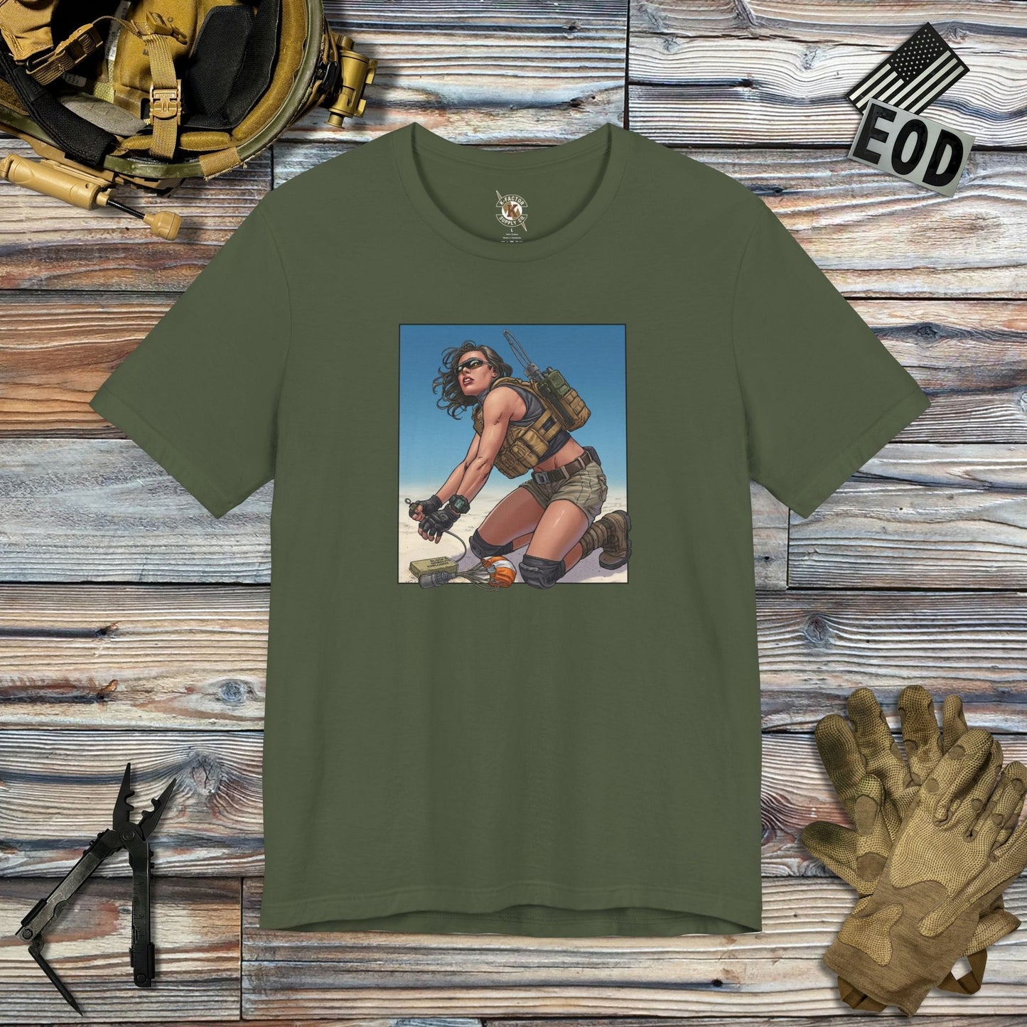 K-Factor Supply Co Blow 'n' Go T-Shirt Military Green / S