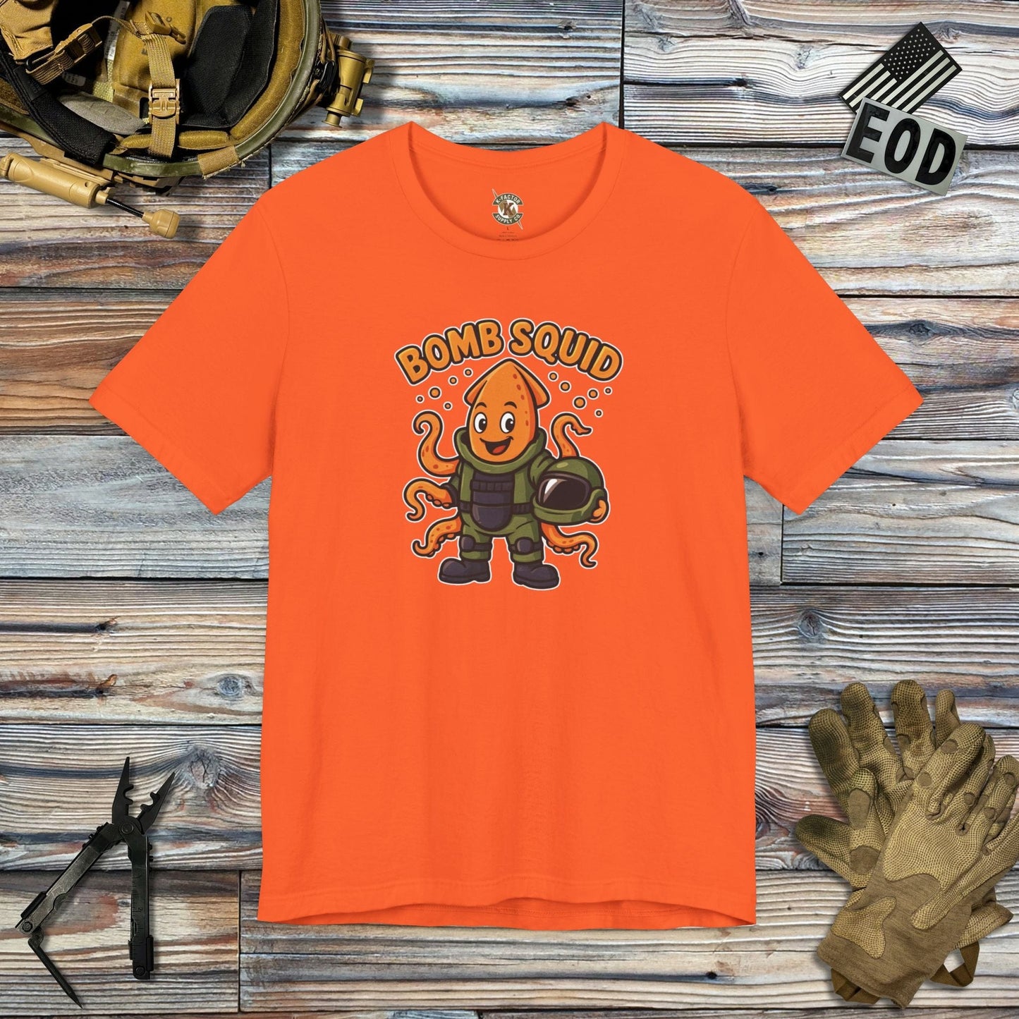 K-Factor Supply Co Bomb Squid T-Shirt Orange / S
