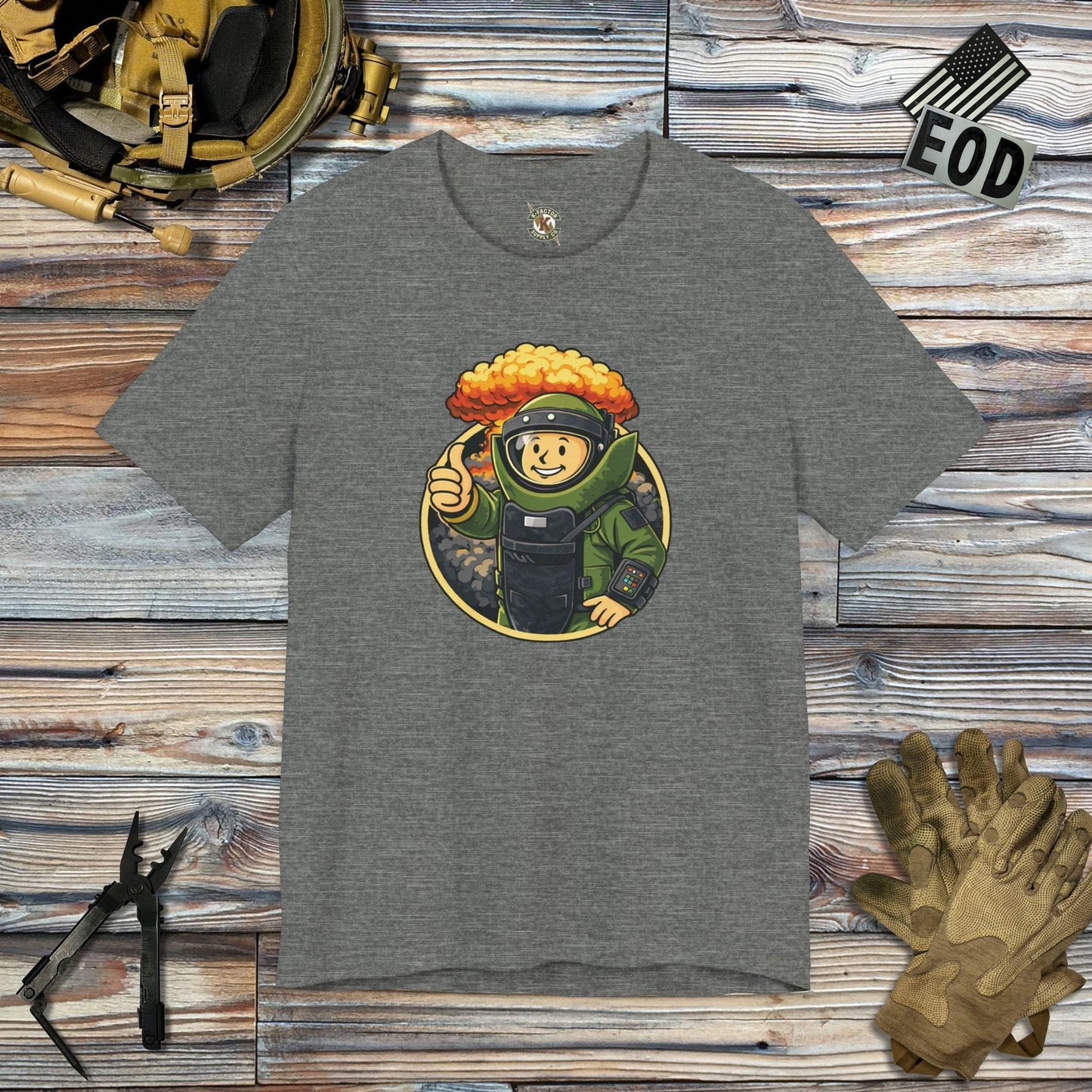 K-Factor Supply Co Bomb Suit Boy T-Shirt Deep Heather / S