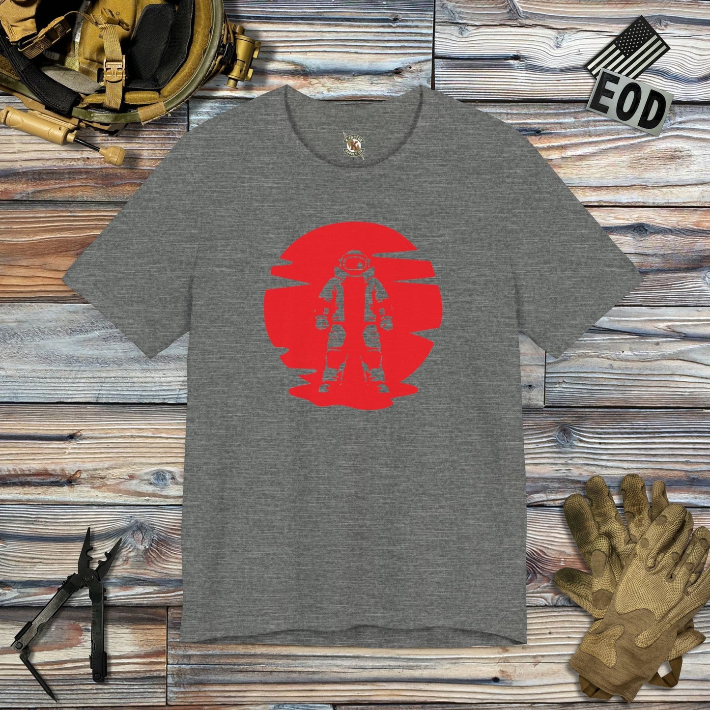 K-Factor Supply Co Bomb Suit Sunset T-Shirt Deep Heather / S