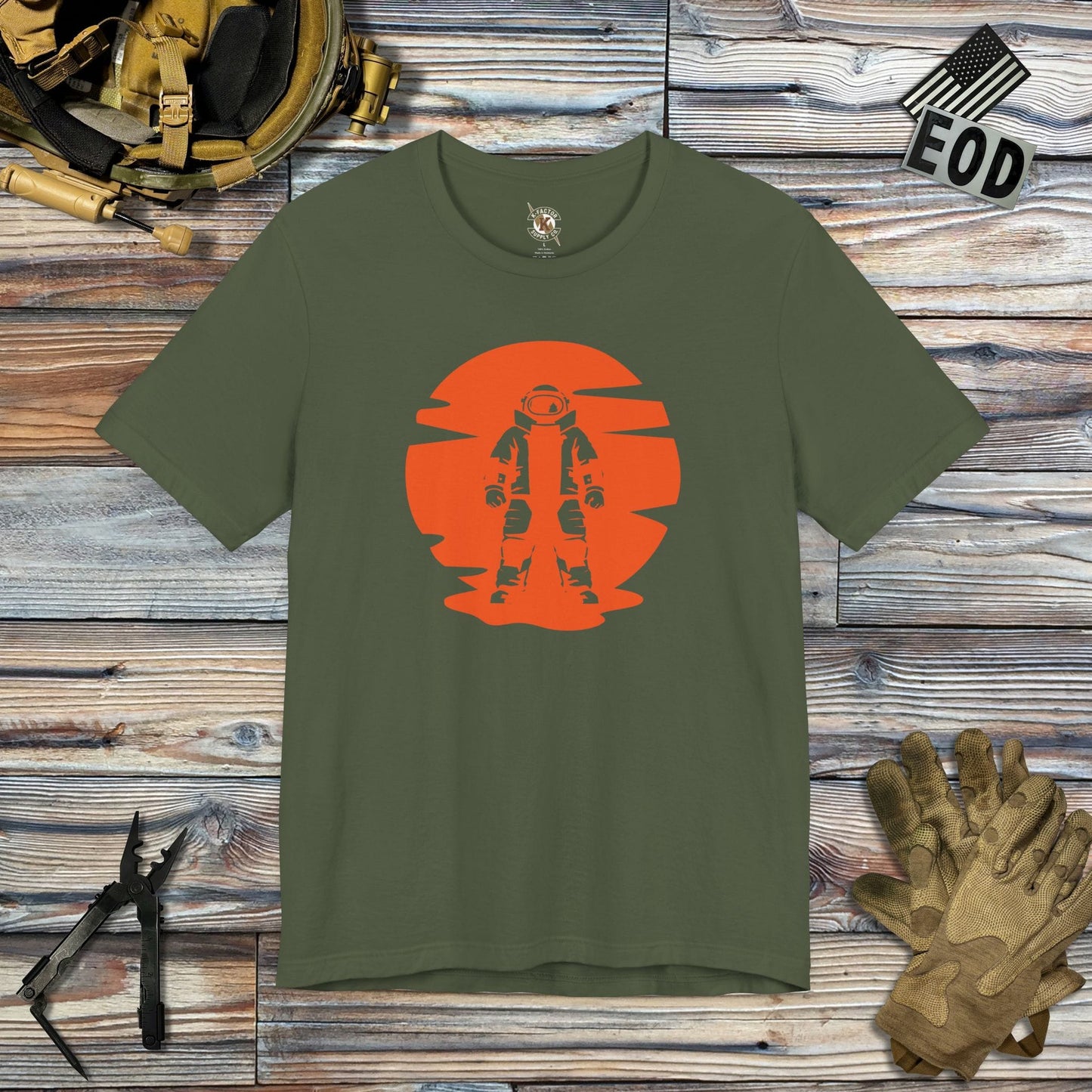 K-Factor Supply Co Bomb Suit Sunset T-Shirt Military Green / S