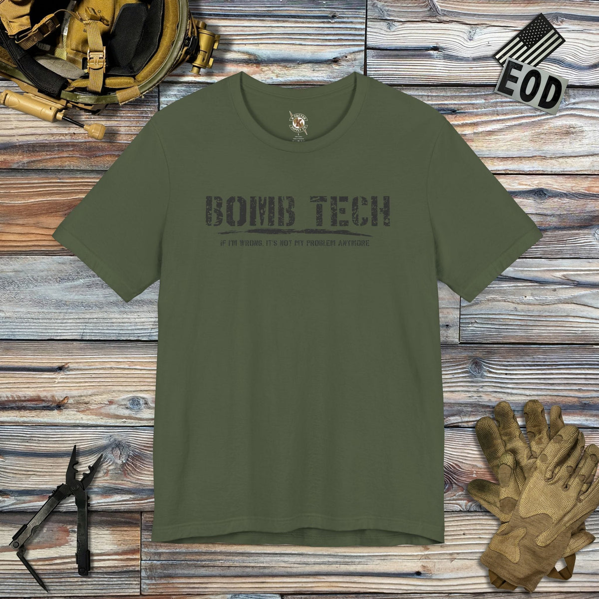 K-Factor Supply Co Bomb Tech - Not My Problem T-Shirt Military Green / S