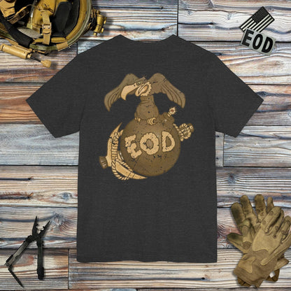 K-Factor Supply Co Buzzard Bomb and Pick (Back Print) T-Shirt Dark Grey Heather / S