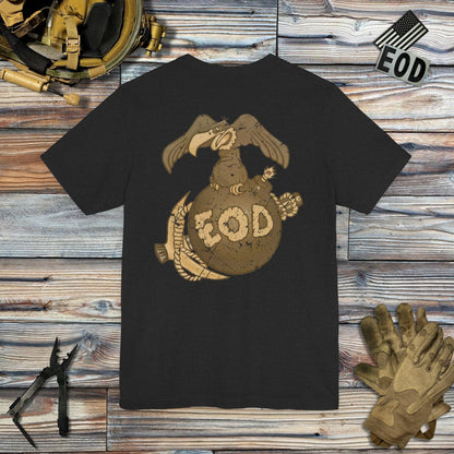 K-Factor Supply Co Buzzard Bomb and Pick (Back Print) T-Shirt Solid Black Blend / S