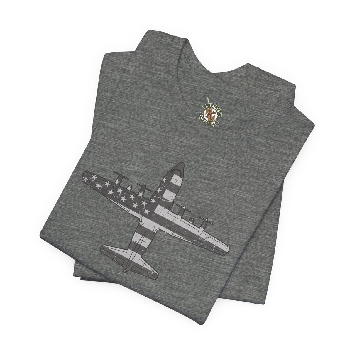 K-Factor Supply Co C-130 Top-Down Flag (Subdued) T-Shirt