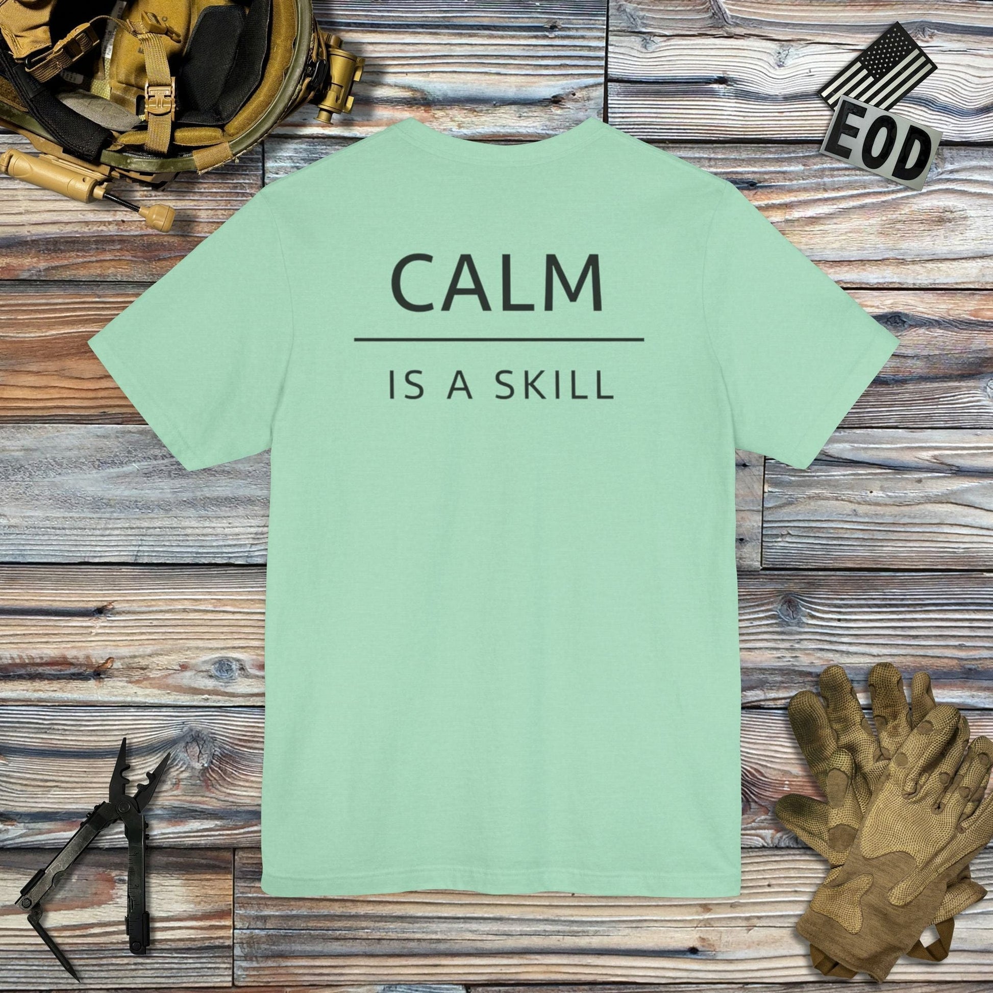 K-Factor Supply Co Calm is a Skill (Back Print) T-Shirt