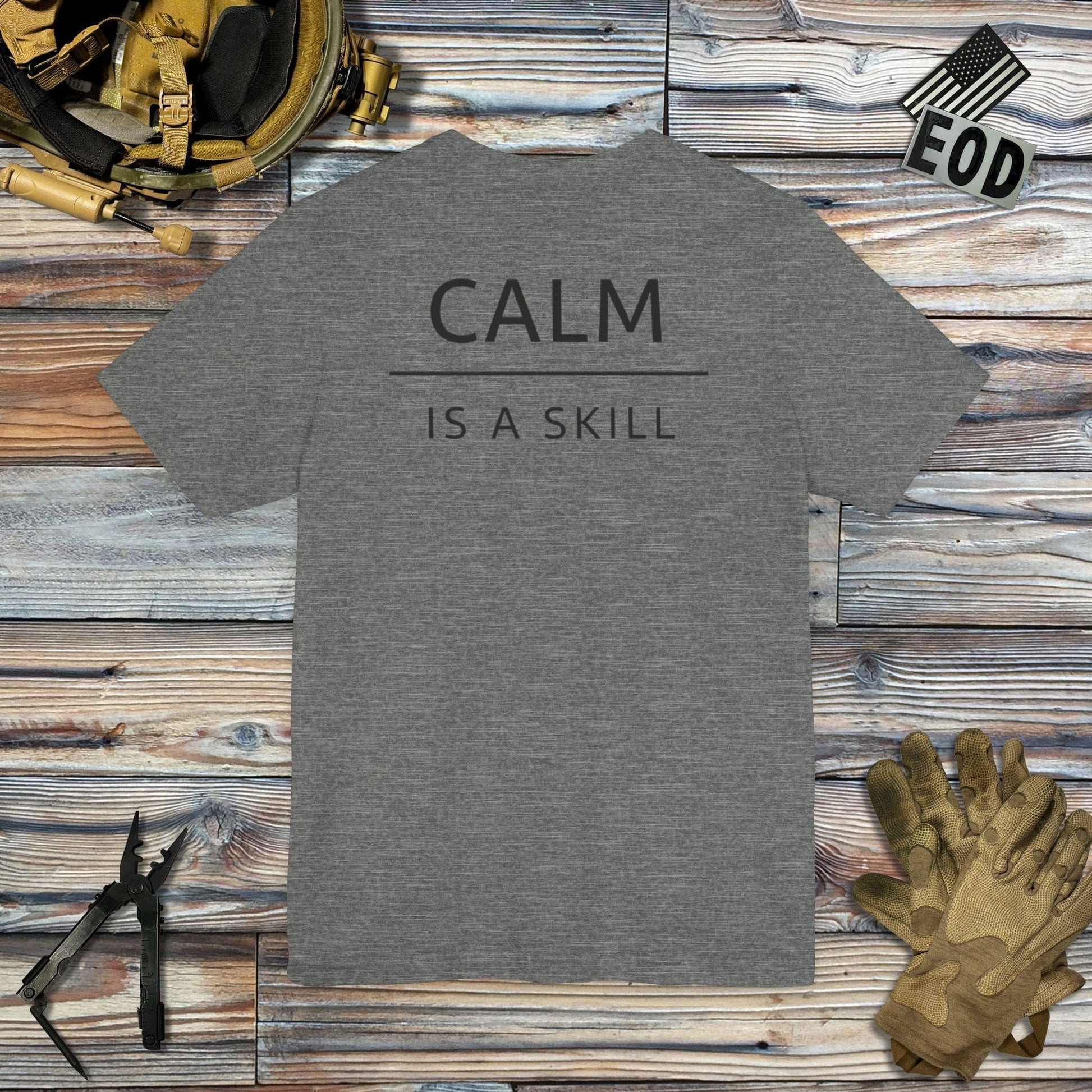 K-Factor Supply Co Calm is a Skill (Back Print) T-Shirt