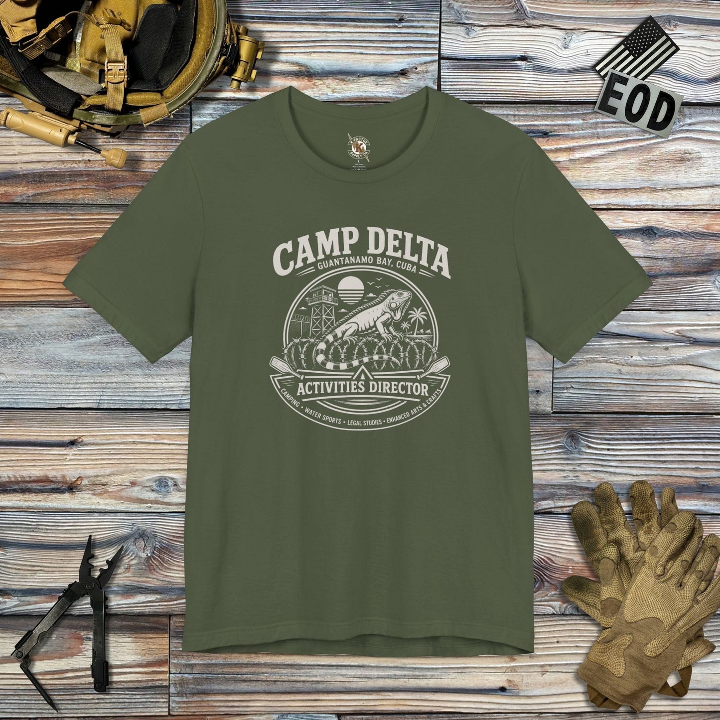 K-Factor Supply Co Camp Delta Summer Staff Mk 2 T-Shirt Military Green / S
