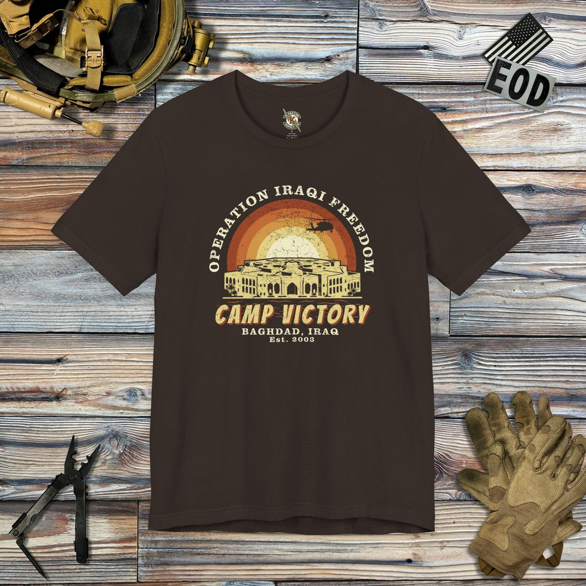 K-Factor Supply Co Camp Victory BCS T-Shirt Brown / S