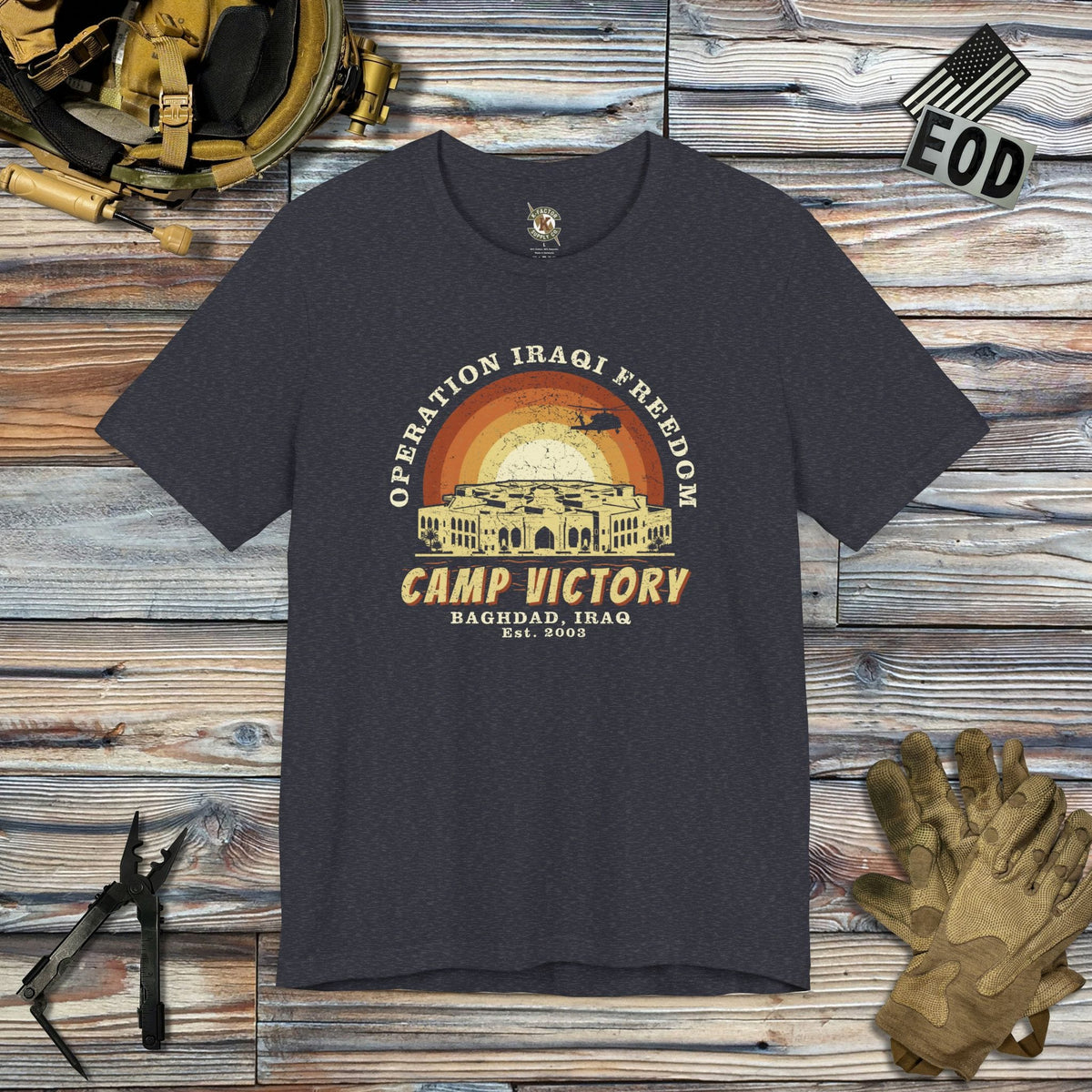 K-Factor Supply Co Camp Victory BCS T-Shirt Heather Navy / S